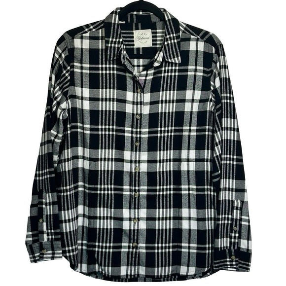 Jachs Tops - JACHS New York Girlfriend Flannel Shirt Shacket Size Medium Pockets Casual Prep